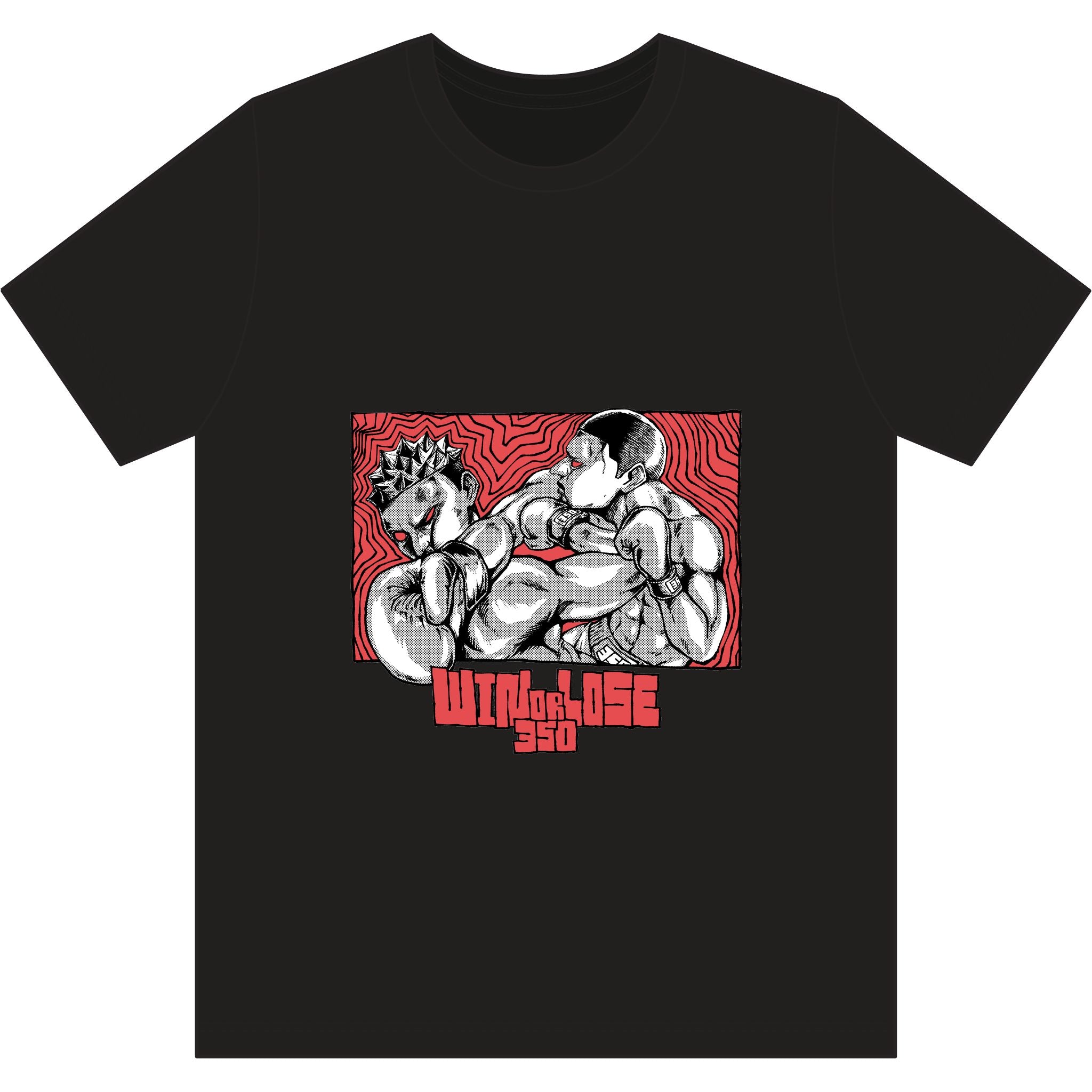 Win Or Lose 350 — Retro Boxing Graphic T Shirt Red