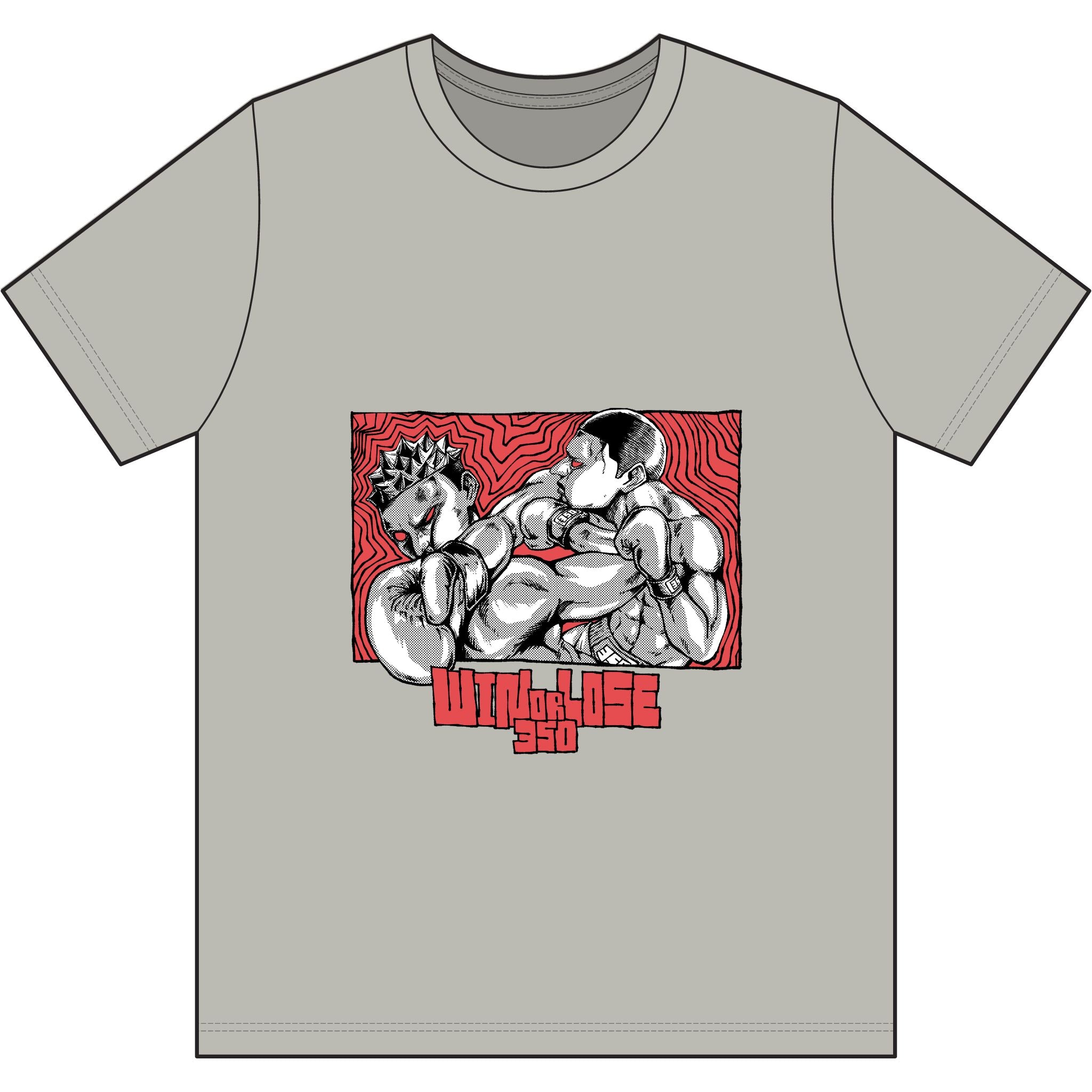 Win Or Lose 350 — Retro Boxing Graphic T Shirt Red