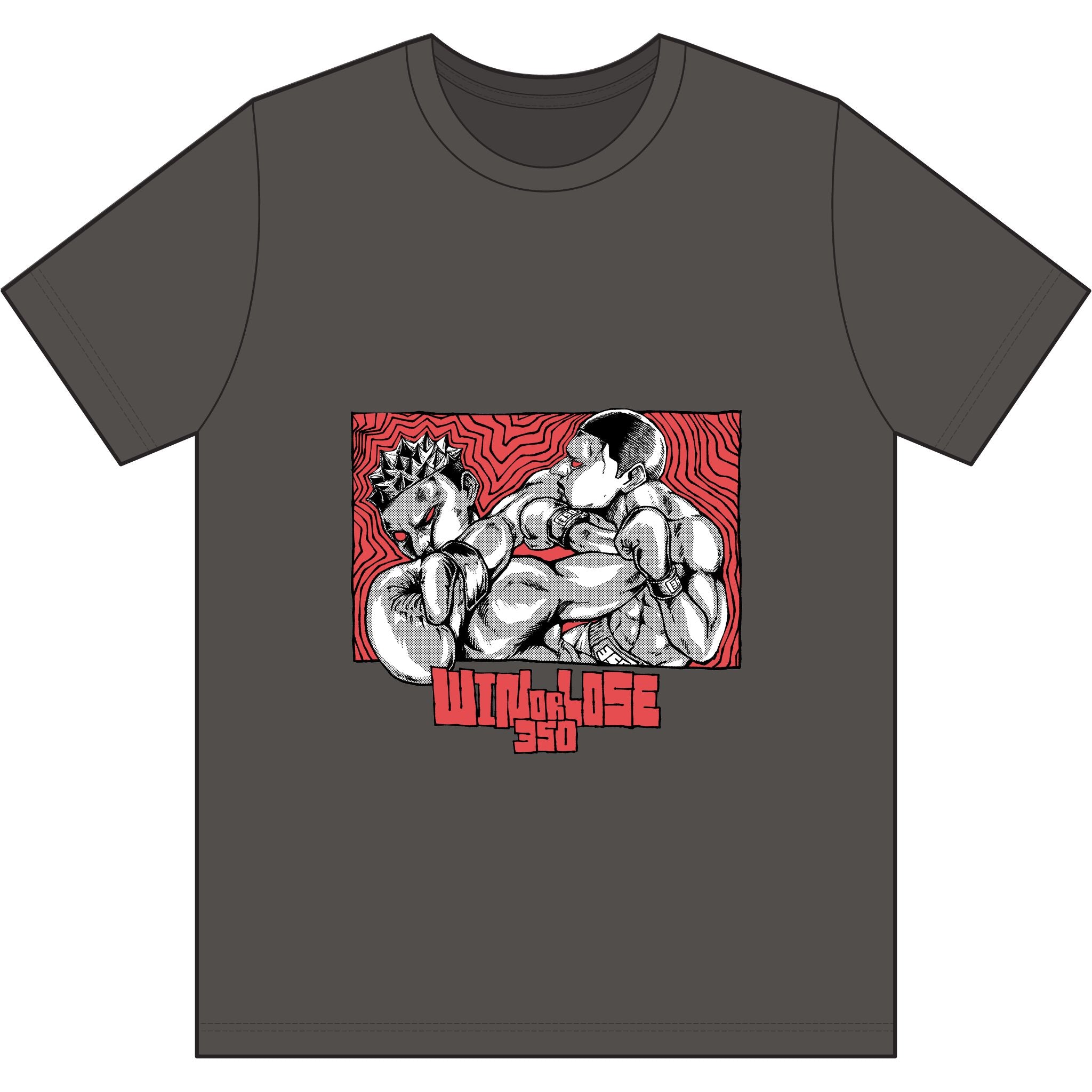 Win Or Lose 350 — Retro Boxing Graphic T Shirt Red